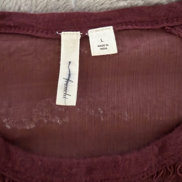 Frenchi Burgundy Blouse - Picture 2 of 6